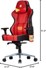 Cooler Master Caliber X2 Street Fighter 6 Ken Edition Ergonomic Gaming Chair, 360° Swivel, 180 Reclining, Lumbar Support, High Density Foam Cushions, Adjustable Gas Lift for PC Game | Office - Image 3