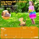 Nicmore Automatic Bubble Machine for Toddler 1-3: Giraffe Bubble Lawn Mover Outdoor Toy for 1 2 3 4 5 Year Old Boy Girl - Push or Handheld Bubble Maker Blower for Age 1-3 Kids Birthday Gifts - Image 5