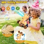 Nicmore Automatic Bubble Machine for Toddler 1-3: Giraffe Bubble Lawn Mover Outdoor Toy for 1 2 3 4 5 Year Old Boy Girl - Push or Handheld Bubble Maker Blower for Age 1-3 Kids Birthday Gifts - Image 7