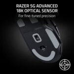Razer Basilisk V3 X HyperSpeed Customizable Wireless Gaming Mouse: Mechanical Switches Gen-2-5G Advanced 18K Optical Sensor - Chroma RGB - 9 Programmable Controls - 285 Hr Battery - Classic Black - Image 6