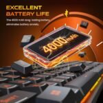 Redragon K521KS Wireless Gaming Keyboard, Tri-Mode BT/2.4G/USB-C RGB Mechanical Feeling Keyboard with Multimedia Keys, 4000mAh Battery, Anti-Ghosting, Compatible with PC - Upgrade - Image 5