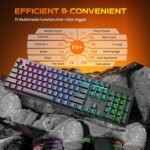 Redragon K521KS Wireless Gaming Keyboard, Tri-Mode BT/2.4G/USB-C RGB Mechanical Feeling Keyboard with Multimedia Keys, 4000mAh Battery, Anti-Ghosting, Compatible with PC - Upgrade - Image 7