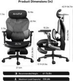 Autofull G7 Gaming Chair - 3-Zone Lumbar, 22-Point Adjustment, Breathable Mesh, Custom Backplate, 720° Armrests, BIFMA Certified Ergonomic, 140° Recline, IGR Certified, Niko Endorsed - Gift for Gamers - Image 3
