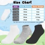 ZERULETS Kids Socks, 20 Pairs Ankle Low Cut Short Athletic Socks for Boys Girls Toddler 1-13 Years - Image 8