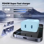 QZIIW Super Fast Samsung Charger Type C,45W Dual Port USB C Fast Charger Block [2-Pack] & Extra Long 60W 3/6/6/10FT USB C Cable - PD Quick Charging 3.0 for Samsung Galaxy S25 Ultra/S24+/S23 iPhone 16 - Image 4