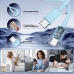 QZIIW Super Fast Samsung Charger Type C,45W Dual Port USB C Fast Charger Block [2-Pack] & Extra Long 60W 3/6/6/10FT USB C Cable - PD Quick Charging 3.0 for Samsung Galaxy S25 Ultra/S24+/S23 iPhone 16 - Image 6