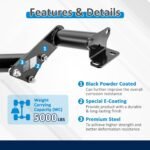 Wsays Class 3 Trailer Hitch 2" Receiver Compatible with Kia Telluride 2020-2025 - Image 4