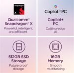 Lenovo IdeaPad Slim 3X - 2025 - Everyday AI Laptop - Copilot+ PC - 15.3" WUXGA Display - 16 GB Memory - 512 GB Storage - Snapdragon® X - Luna Grey - Image 3