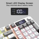 Wireless Gaming Keyboard with Smart Display & Knob Control, Tri-Mode BT5.0/2.4GHz/Wired RGB Backlit Computer Keyboards with Number Pad, 26-Key Rollover, Compatible for Windows, Mac - Image 5