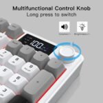 Wireless Gaming Keyboard with Smart Display & Knob Control, Tri-Mode BT5.0/2.4GHz/Wired RGB Backlit Computer Keyboards with Number Pad, 26-Key Rollover, Compatible for Windows, Mac - Image 6