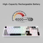 Wireless Gaming Keyboard with Smart Display & Knob Control, Tri-Mode BT5.0/2.4GHz/Wired RGB Backlit Computer Keyboards with Number Pad, 26-Key Rollover, Compatible for Windows, Mac - Image 7