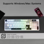 Wireless Gaming Keyboard with Smart Display & Knob Control, Tri-Mode BT5.0/2.4GHz/Wired RGB Backlit Computer Keyboards with Number Pad, 26-Key Rollover, Compatible for Windows, Mac - Image 8