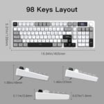 Wireless Gaming Keyboard with Smart Display & Knob Control, Tri-Mode BT5.0/2.4GHz/Wired RGB Backlit Computer Keyboards with Number Pad, 26-Key Rollover, Compatible for Windows, Mac - Image 9