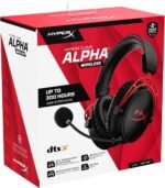 HyperX Cloud Alpha Wireless Gaming Headset for PC with DTS Headphone:X Spatial Audio, Noise-Canceling Mic, Dual Chamber Drivers, Durable Aluminum Frame - 300-Hour Life, Red (Renewed) - Image 9