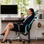 Jacia House Black Ergonomic Mesh Home Office Chair, Big & Tall Gaming Chair - High-Adjustable Lumbar Support, 4D Armrests, 2D Headrest, 90°~135° Tilting with Lock, Swivel Desk Chairs 600lb Capacity - Image 3