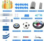 HopeRock 3-in-1 Hover Soccer Ball Hockey Bowling Set, Indoor and Outdoor Toys for Kids Ages 3-12, Outside Toys with LED Lights, Christmas Birthday Gifts for 3 4 5 6 7 8 9+ Year Old Boys Girls - Image 3