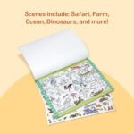 Melissa & Doug Seek & Find Sticker Pad – Animals, 400+ Stickers & 14 Scenes to Color, Search & Find Sticker Activity Pad for Coloring & Matching, Creative Learning Toys for Kids 4+ - FSC Certified - Image 7