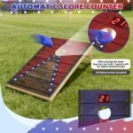Electronic Cornhole Board Set 4x2ft 3x2ft 2x1ft, Automatic Scoring Corn Hole Games for Adults & Kids, Wooden Portable Cornhole Set with 8 Bean Bags & Carrying Bag for Outdoor, Tailgate, Party - Image 3
