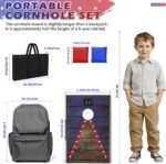 Electronic Cornhole Board Set 4x2ft 3x2ft 2x1ft, Automatic Scoring Corn Hole Games for Adults & Kids, Wooden Portable Cornhole Set with 8 Bean Bags & Carrying Bag for Outdoor, Tailgate, Party - Image 4