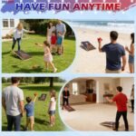 Electronic Cornhole Board Set 4x2ft 3x2ft 2x1ft, Automatic Scoring Corn Hole Games for Adults & Kids, Wooden Portable Cornhole Set with 8 Bean Bags & Carrying Bag for Outdoor, Tailgate, Party - Image 7
