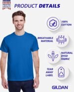 Gildan Custom T-Shirts – Personalized Crewneck Unisex Tee with Text, Logo, Image – Customized Shirt for Men Women Adult - Image 3