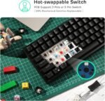 RK ROYAL KLUDGE RK84 Wireless RGB 75% Triple Mode BT5.0/2.4G/USB-C Hot Swappable Mechanical Keyboard, 84 Keys Wireless Gaming Keyboard w/High-Capacity Battery, Quiet Red Switch - Image 4