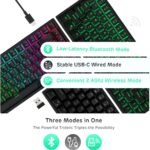 RK ROYAL KLUDGE RK84 Wireless RGB 75% Triple Mode BT5.0/2.4G/USB-C Hot Swappable Mechanical Keyboard, 84 Keys Wireless Gaming Keyboard w/High-Capacity Battery, Quiet Red Switch - Image 5