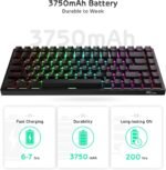 RK ROYAL KLUDGE RK84 Wireless RGB 75% Triple Mode BT5.0/2.4G/USB-C Hot Swappable Mechanical Keyboard, 84 Keys Wireless Gaming Keyboard w/High-Capacity Battery, Quiet Red Switch - Image 8