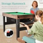 Best Choice Products Combo Game Table Set for Home, Game Room, Friends & Family w/Ping Pong, Foosball, Basketball, Air Hockey, Archery, Chess, Checkers, Shuffleboard, Bowling - Image 4