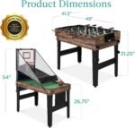 Best Choice Products Combo Game Table Set for Home, Game Room, Friends & Family w/Ping Pong, Foosball, Basketball, Air Hockey, Archery, Chess, Checkers, Shuffleboard, Bowling - Image 10