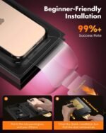 UNBREAKcable for iPhone 16 Screen Protector [Quick-Installation Box] 3-Pack 9H+ Hardness Shatterproof Tempered Glass [99.99% HD Clear] [Case Friendly] [Bubble Free] for iPhone 16 6.1" - Image 3