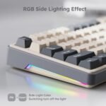 RK ROYAL KLUDGE R87 Pro Wired Mechanical Keyboard with Hot Swappable Knob 75% RGB Backlit Gaming Keyboard 88 Keys TKL Gasket Mounted with QMK/VIA and Linear Creamy Switch - Image 7
