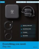 TREBLAB U5 Active Noise Cancelling Headphones Over-Ear, Wireless Bluetooth 5.3 Headphones with Mic, 65-Hr Battery, Hybrid ANC, Multipoint, Deep Bass, IPX4, Foldable for Travel, Work, Commute, Gym - Image 10