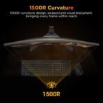 KOORUI 25 Inch Curved Gaming Monitor 240Hz FHD 1080P Computer Monitor, 1500R 1ms MPRT Display, Adaptive Sync, 90% DCI-P3,HDR, Eye Care, Tilt Adjustable, VESA 75x75mm, Black,G2511XC - Image 4