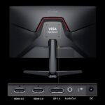 KOORUI 25 Inch Curved Gaming Monitor 240Hz FHD 1080P Computer Monitor, 1500R 1ms MPRT Display, Adaptive Sync, 90% DCI-P3,HDR, Eye Care, Tilt Adjustable, VESA 75x75mm, Black,G2511XC - Image 13