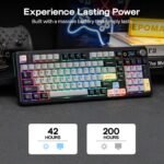 EPOMAKER TH99 PRO 96% Mechanical Keyboard with Screen & Knob, 10000mAh, 2.4Ghz/BT, Hot Swap, Custom Driver, RGB Backlight, PBT Keycap, Wireless Gaming Keyboard for PC/Mac (Black, Creamy Jade) - Image 5
