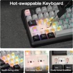 EPOMAKER TH99 PRO 96% Mechanical Keyboard with Screen & Knob, 10000mAh, 2.4Ghz/BT, Hot Swap, Custom Driver, RGB Backlight, PBT Keycap, Wireless Gaming Keyboard for PC/Mac (Black, Creamy Jade) - Image 9