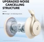 Soundcore by Anker, Space One, Active Noise Cancelling Headphones, 2X Stronger Voice Reduction, 40H ANC Playtime, App Control, LDAC Hi-Res Audio, Comfortable Fit, Clear Calls, Bluetooth 5.3 (White) - Image 5