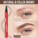 Vevivia Beauty Eyebrow Pencils for Women - Eyebrow Pen 2 Pack, Precise 4-Tip Brow Pencil for Natural-Looking Fuller Brows, Hair-Like Strokes for All Brow Types, Last All-Day Brow Pen, Light Brown - Image 3
