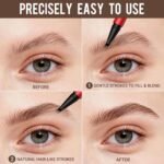Vevivia Beauty Eyebrow Pencils for Women - Eyebrow Pen 2 Pack, Precise 4-Tip Brow Pencil for Natural-Looking Fuller Brows, Hair-Like Strokes for All Brow Types, Last All-Day Brow Pen, Light Brown - Image 6