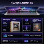 Gaming Laptop,Window 11 Pro Laptop Computer, 15.6 Inch Lap Top PC 2026, AMD Ryzen 7 5700U Processor,16GB RAM 1TB SSD, FHD Display,WiFi 5,BT5.0,Backlit Keyboard for Business, School, Work, Student, Kid - Image 3