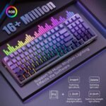 AULA Mechanical Keyboard, Wireless Gaming Keyboards Tri-Mode Bluetooth/2.4G/USB-C Hot Swappable 99 Keys Custom Creamy Keyboard 99 Keys Full Size Computer Keyboards for PC Xbox PS5 MAC - Image 4