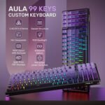AULA Mechanical Keyboard, Wireless Gaming Keyboards Tri-Mode Bluetooth/2.4G/USB-C Hot Swappable 99 Keys Custom Creamy Keyboard 99 Keys Full Size Computer Keyboards for PC Xbox PS5 MAC - Image 5