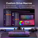 AULA Mechanical Keyboard, Wireless Gaming Keyboards Tri-Mode Bluetooth/2.4G/USB-C Hot Swappable 99 Keys Custom Creamy Keyboard 99 Keys Full Size Computer Keyboards for PC Xbox PS5 MAC - Image 6