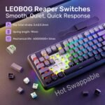 AULA Mechanical Keyboard, Wireless Gaming Keyboards Tri-Mode Bluetooth/2.4G/USB-C Hot Swappable 99 Keys Custom Creamy Keyboard 99 Keys Full Size Computer Keyboards for PC Xbox PS5 MAC - Image 7