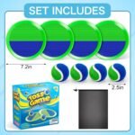 Outdoor Toys for Kids Ages 4-8, Outside Game for 3 4 5 6 7 8 -12 Year Old Boys Girls, Catch Ball Toss Game for Beach, Pool, Yard- Toddlers Birthday Gifts Easter Basket Stuffers(4Pcs Green Paddles) - Image 3