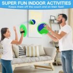 Outdoor Toys for Kids Ages 4-8, Outside Game for 3 4 5 6 7 8 -12 Year Old Boys Girls, Catch Ball Toss Game for Beach, Pool, Yard- Toddlers Birthday Gifts Easter Basket Stuffers(4Pcs Green Paddles) - Image 7