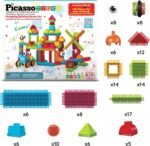 PicassoTiles 120pcs Hedgehog Interlocking Building Blocks Tiles Construction Toy Set Learning Playset STEAM Development Preschool Kindergarten Toy for Kids Age3+ PTB120 - Image 3