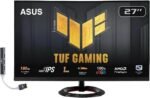 ASUS TUF Gaming 27" FHD IPS Monitor with 1ms Response Time, Built-in Speakers, Anti-Glare, Flicker Free, AMD FreeSync, 180Hz, Displayport, HDMI & Dockztorm USB Port Expander, Black Color (VG279Q3R) - Image 2