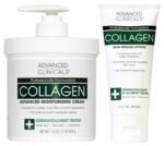 Advanced Clinicals Collagen Cream Body Lotion & Face Moisturizer | Skincare Anti Aging Collagen Lotion For Women, Men, Hand, & Neck Improves Look Of Crepe Skin & Uneven Dry Skin, 16Oz + Travel Size - Image 2